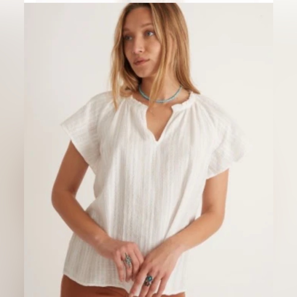Marine Layer White Blouse